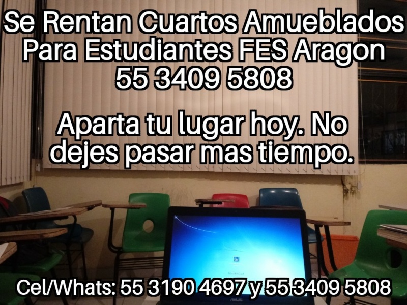 Fes Aragon; renta para estudiantes fes aragon; upn 153; upn 096; tese; uneve; odontologia aragon unam; odontologia fes aragon; upiicsa; ipn zacatenco; ipn ticoman; odontologia fes iztacala aragon; fes aragon; 